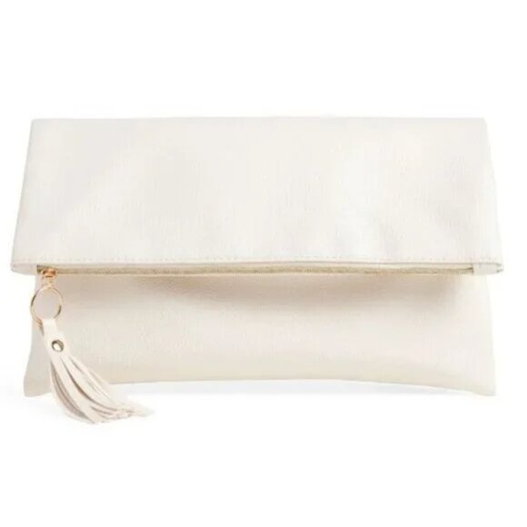 Rachel Miriam Eve Clutch Winter White NWT $100 off! - Picture 1 of 3